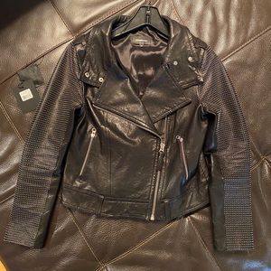 Genuine lamb skin Mackage motorcycle jacket